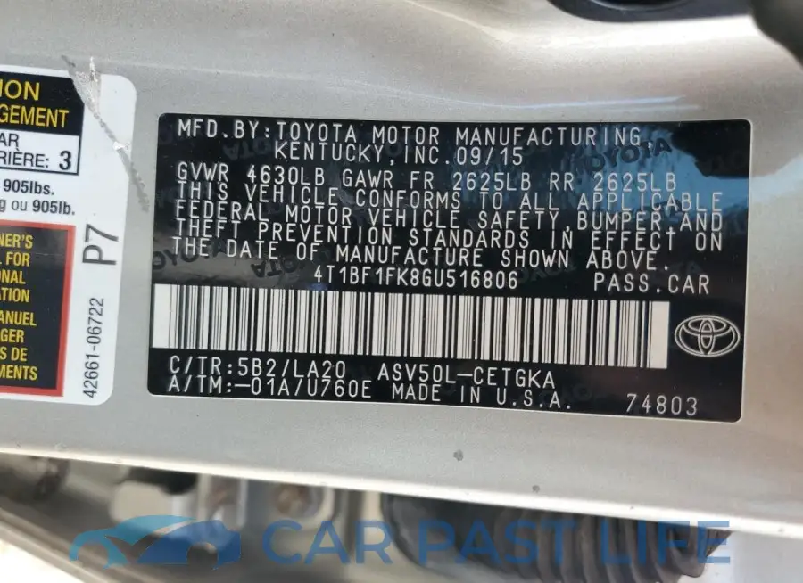 4T1BF1FK8GU516806# 12