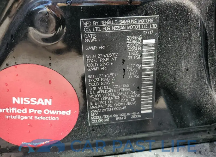 KNMAT2MT5HP603945# 14
