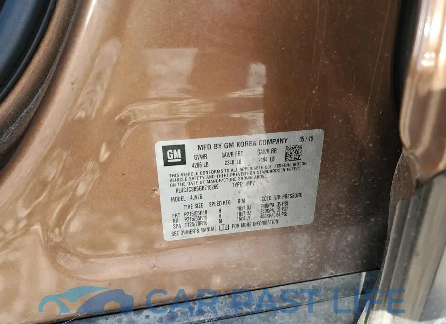 KL4CJCSB5GB710269# 12