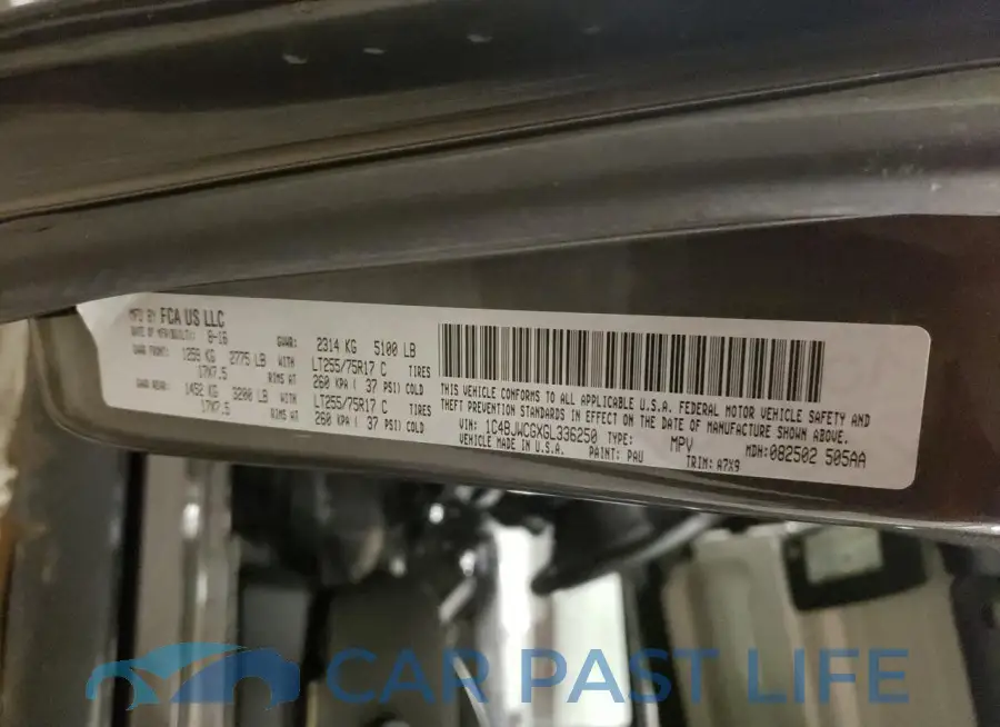 1C4BJWCGXGL336250# 14