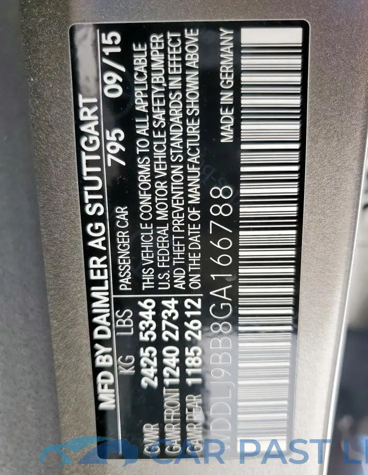 WDDLJ9BB8GA166788# 12