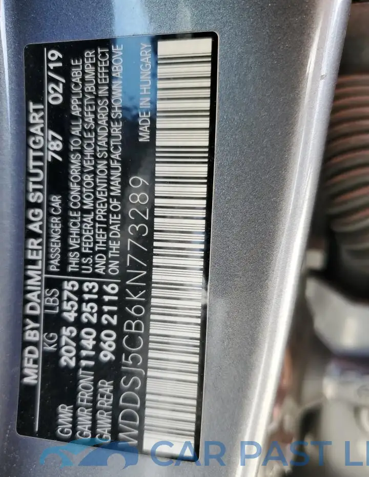 WDDSJ5CB6KN773289# 13