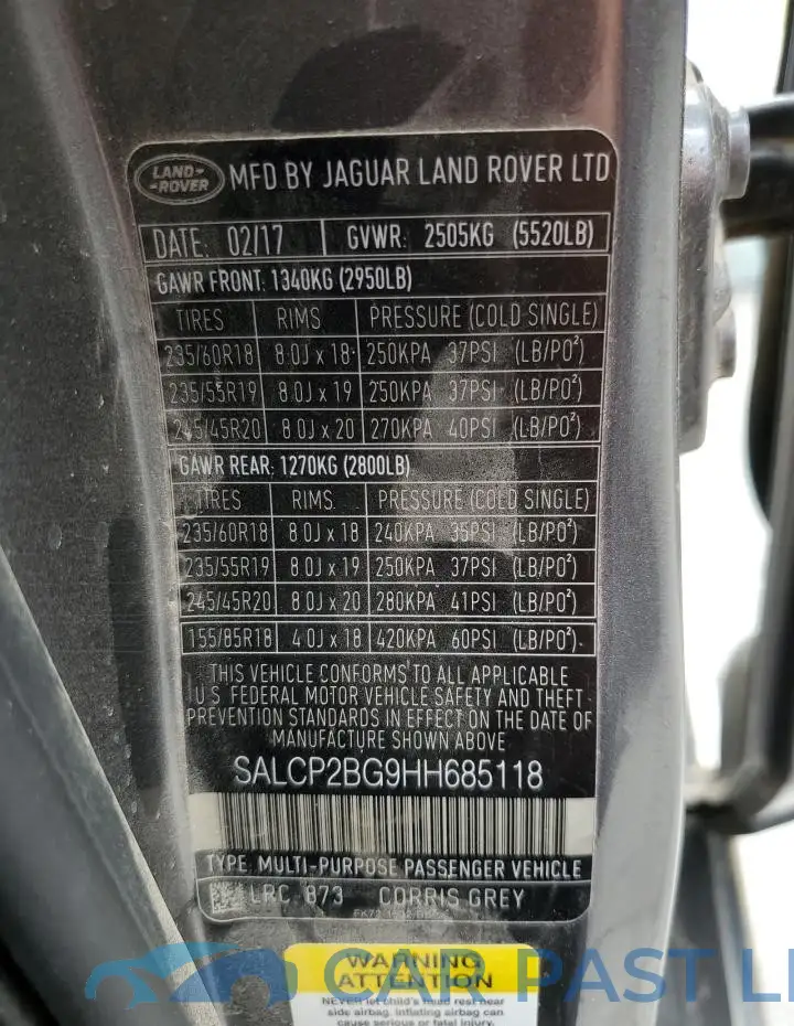 SALCP2BG9HH685118# 13