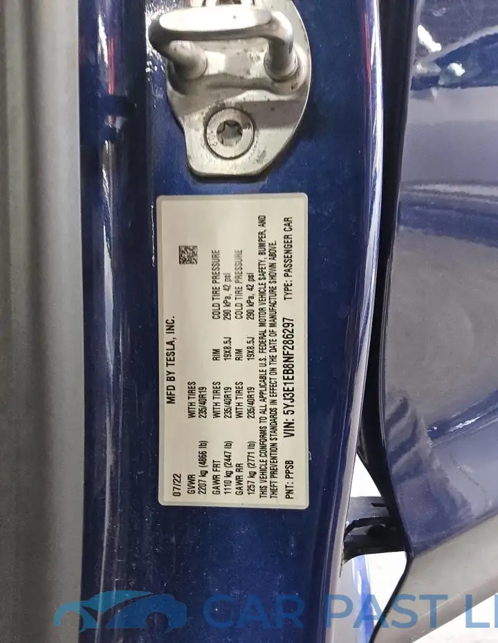 5YJ3E1EB8NF286297# 12