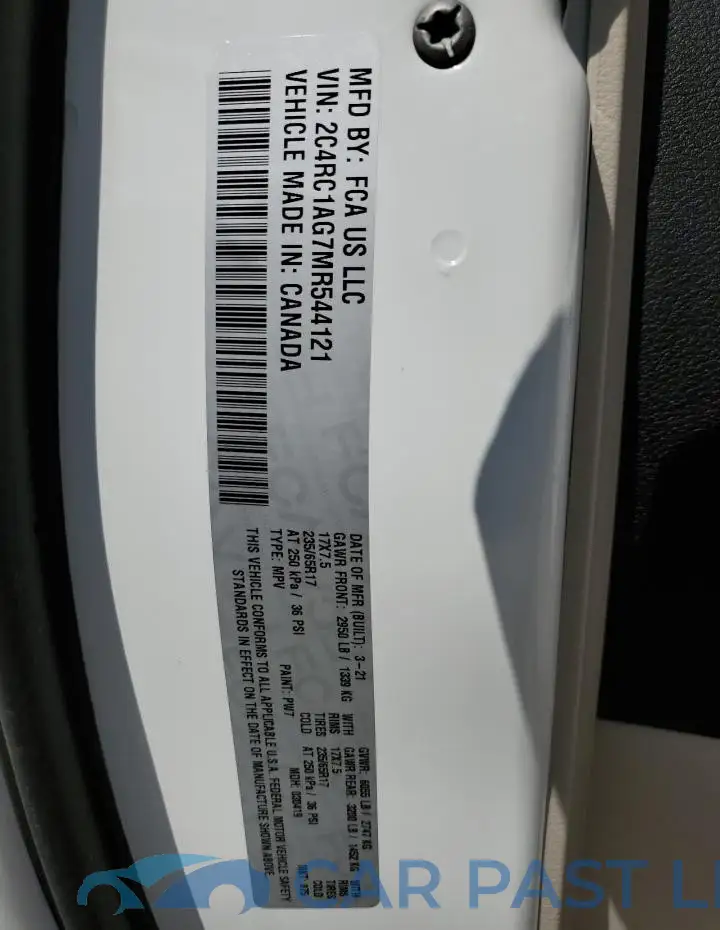 2C4RC1AG7MR544121# 13