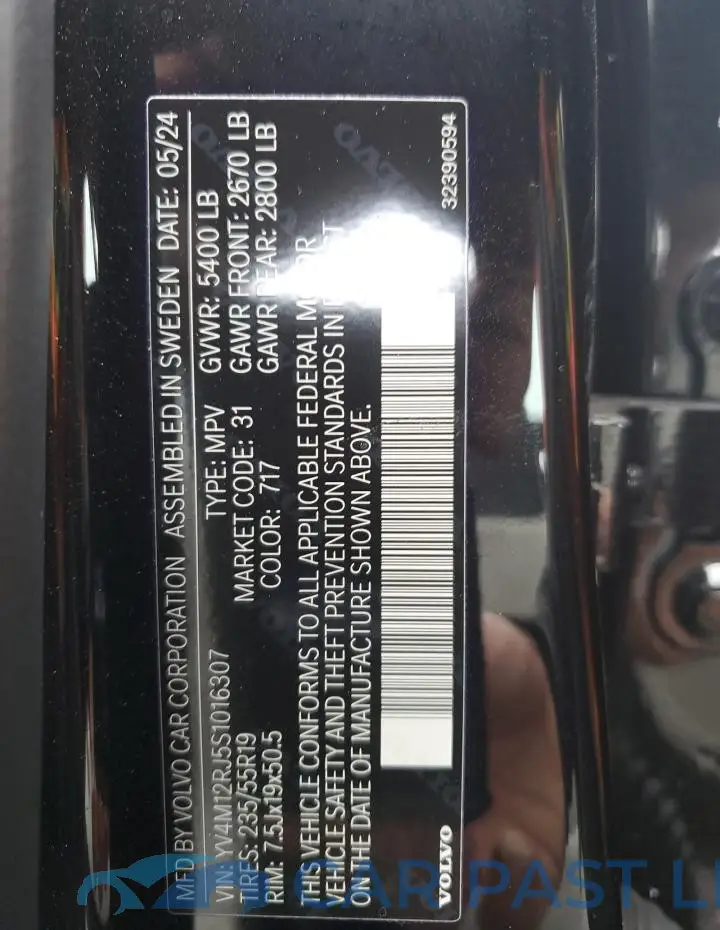 YV4M12RJ5S1016307# 13