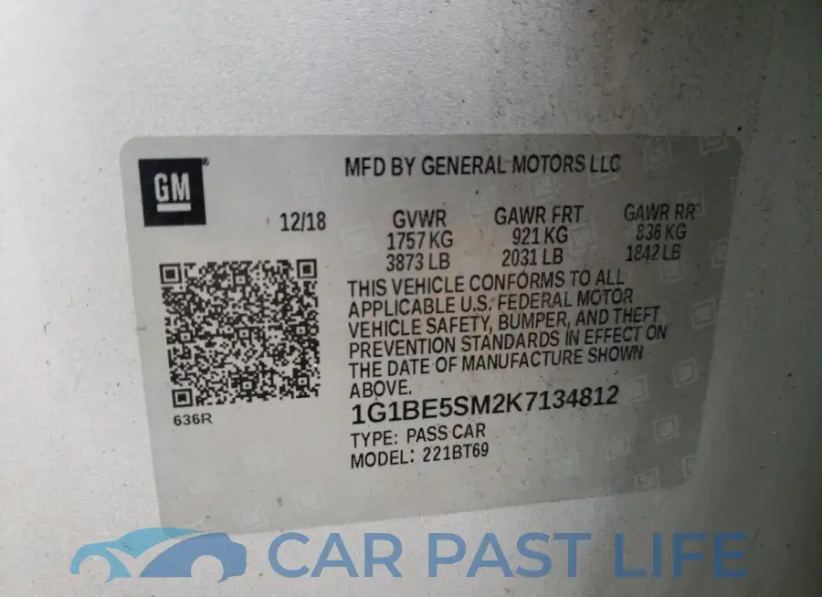 1G1BE5SM2K7134812# 12