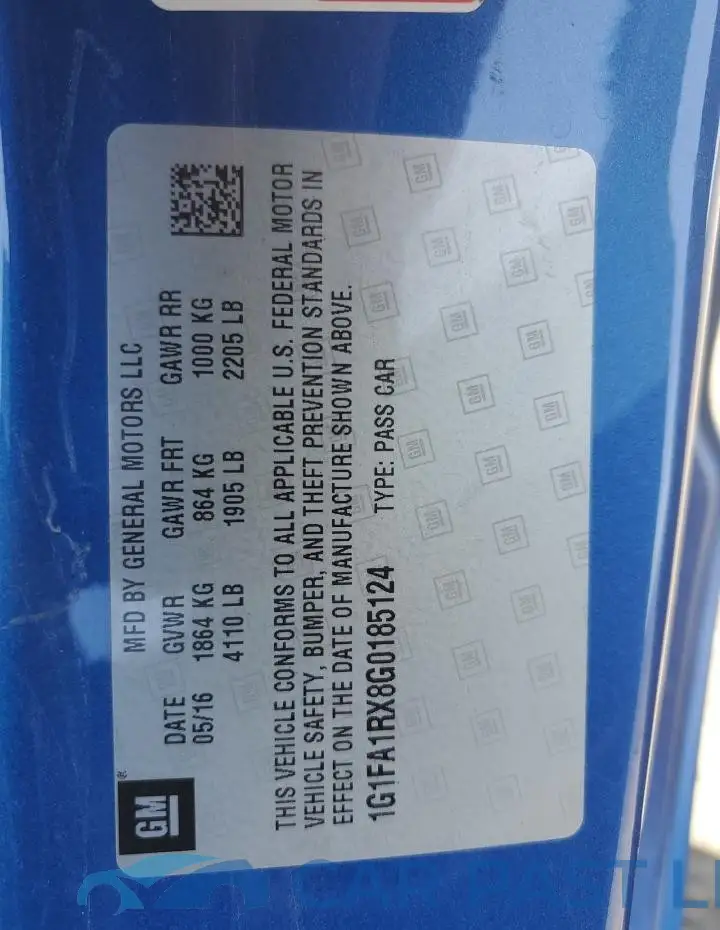 1G1FA1RX8G0185124# 13