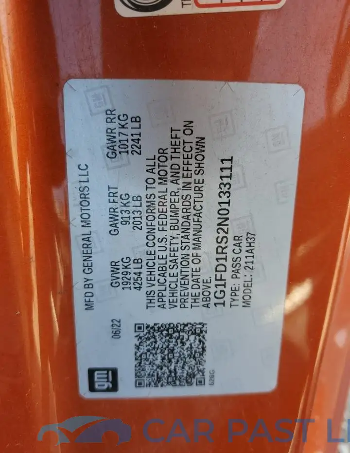 1G1FD1RS2N0133111# 13