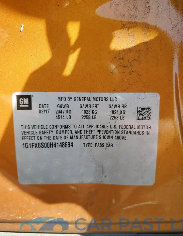 1G1FX6S00H4148684# 12