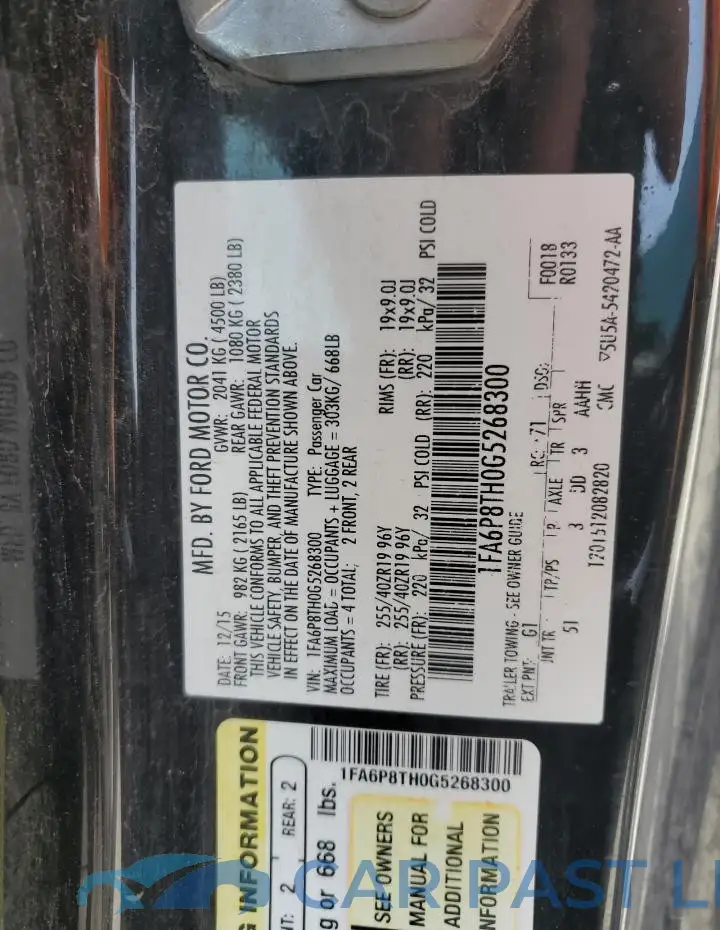 1FA6P8TH0G5268300# 13