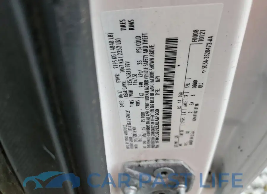 1FMCU9J92JUA61939# 13