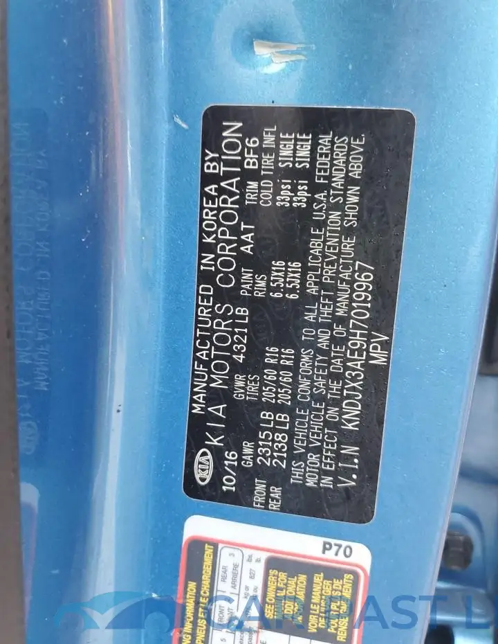 KNDJX3AE9H7019967# 13