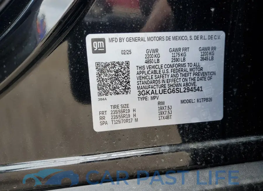3GKALUEG6SL294541# 14