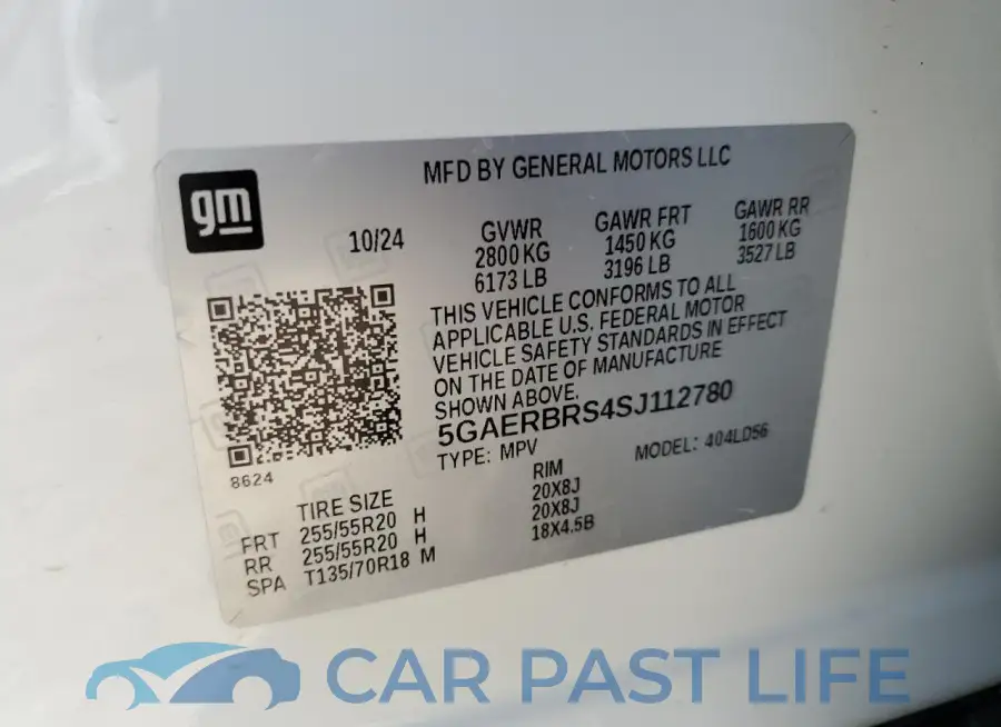 5GAERBRS4SJ112780# 14
