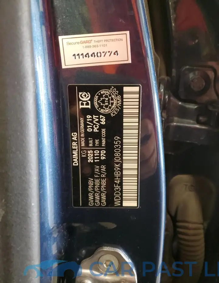 WDD3F4HB9KJ080359# 12