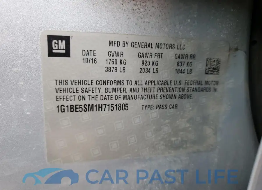 1G1BE5SM1H7151805# 12