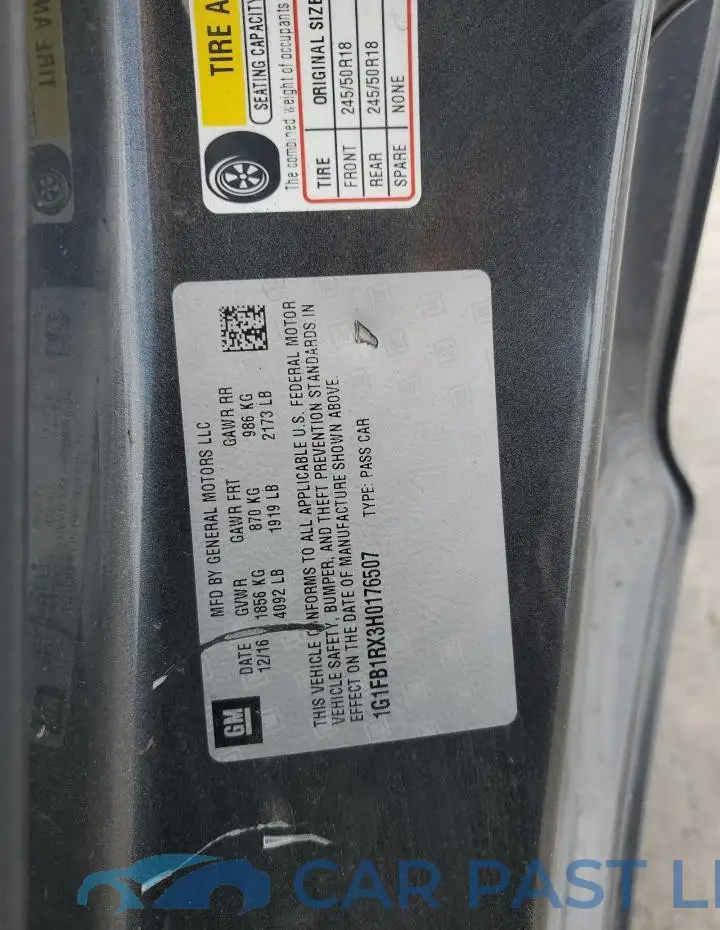 1G1FB1RX3H0176507# 12