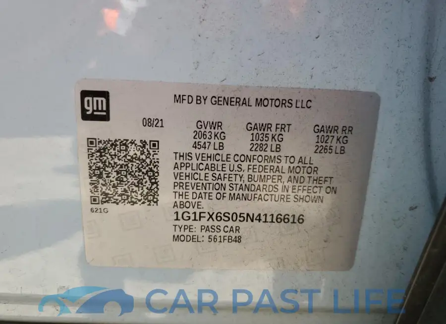 1G1FX6S05N4116616# 12