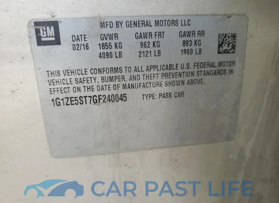 1G1ZE5ST7GF240045# 13