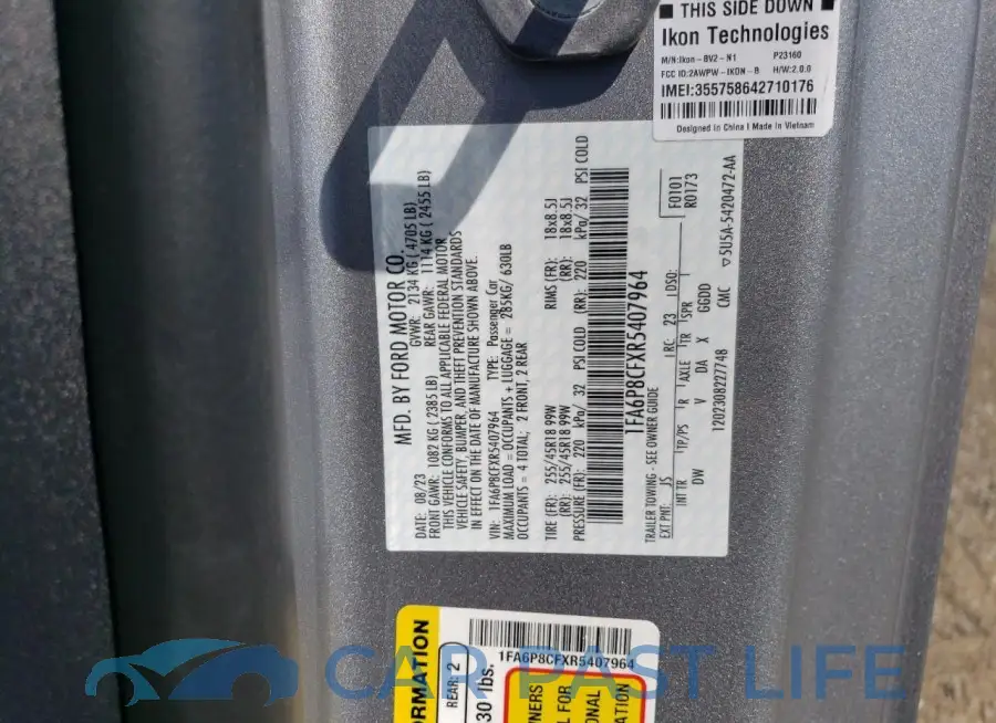 1FA6P8CFXR5407964# 12