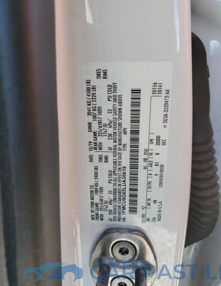 1FMCU9G65LUA30619# 12