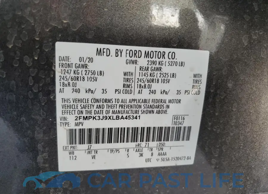 2FMPK3J9XLBA45341# 13