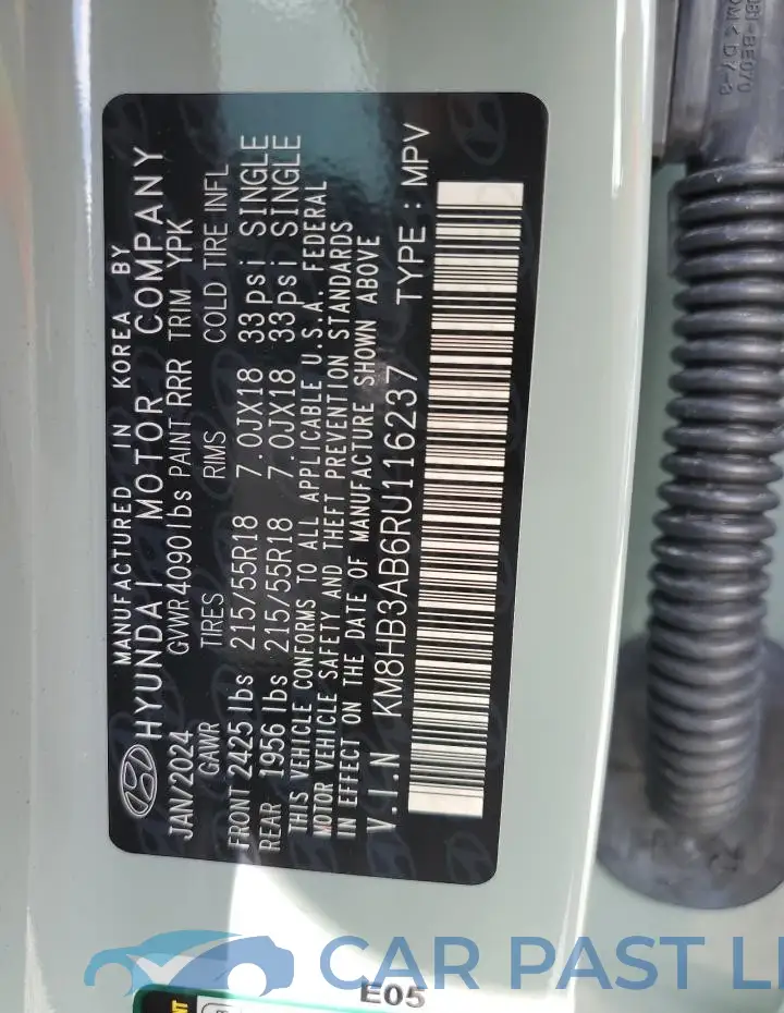 KM8HB3AB6RU116237# 13