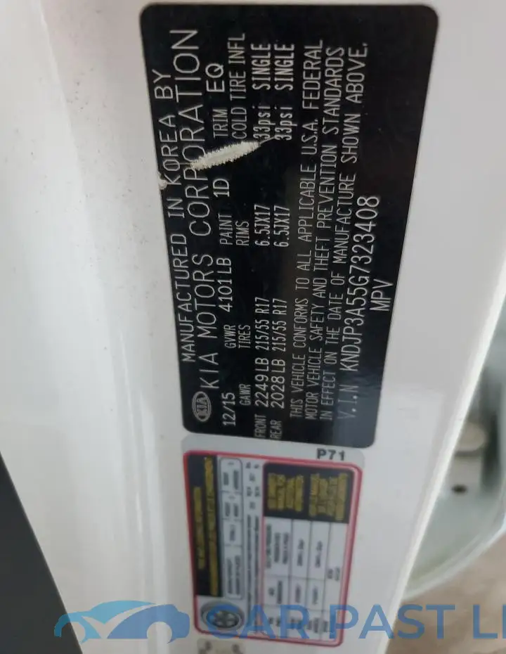 KNDJP3A55G7323408# 13