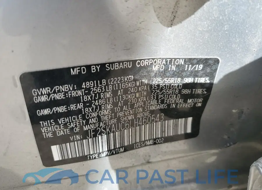 JF2SKAUC6LH460543# 13