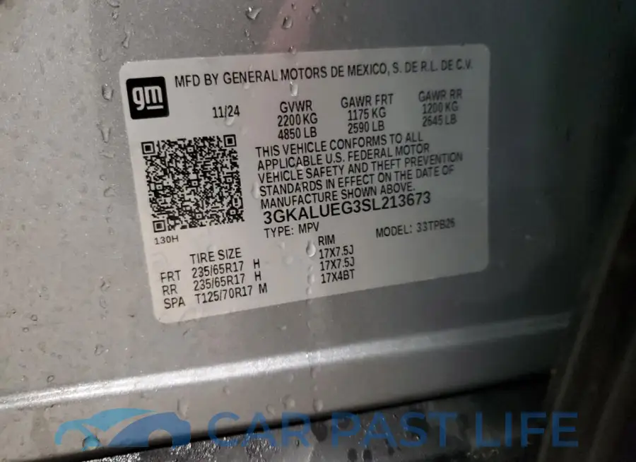 3GKALUEG3SL213673# 14
