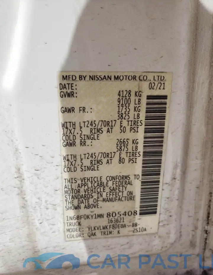 1N6BF0KY1MN805408# 13