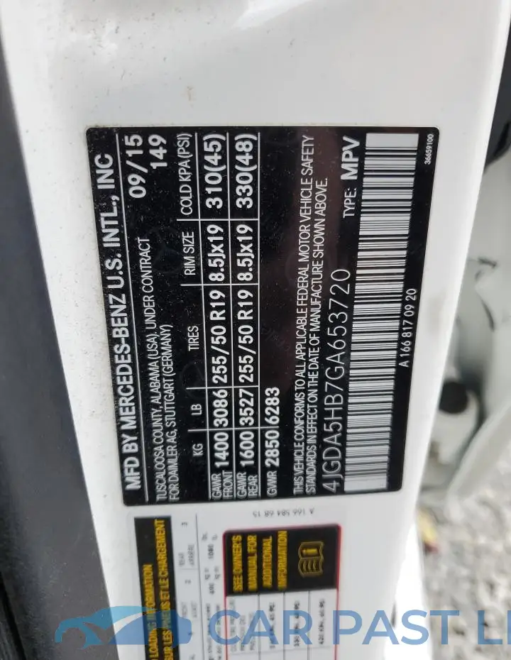 4JGDA5HB7GA653720# 12