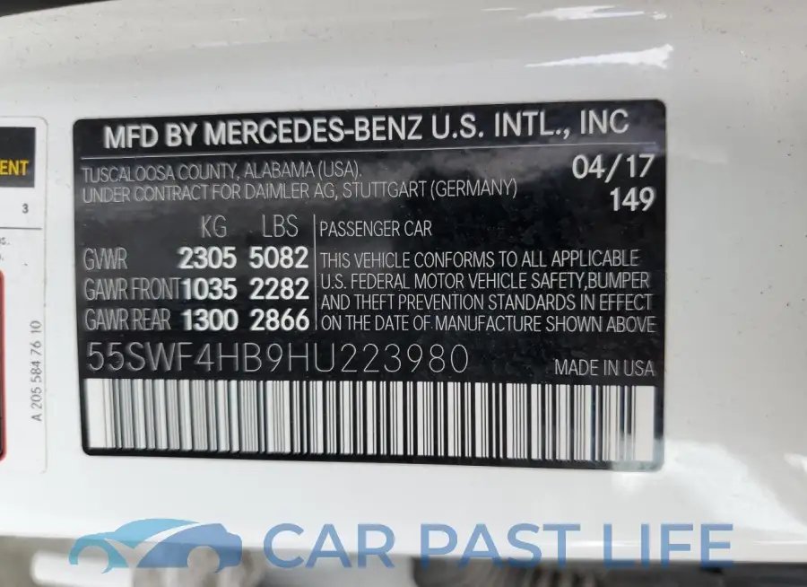 55SWF4HB9HU223980# 12