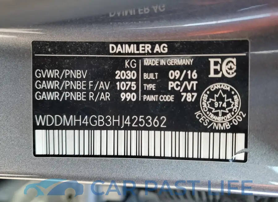 WDDMH4GB3HJ425362# 13