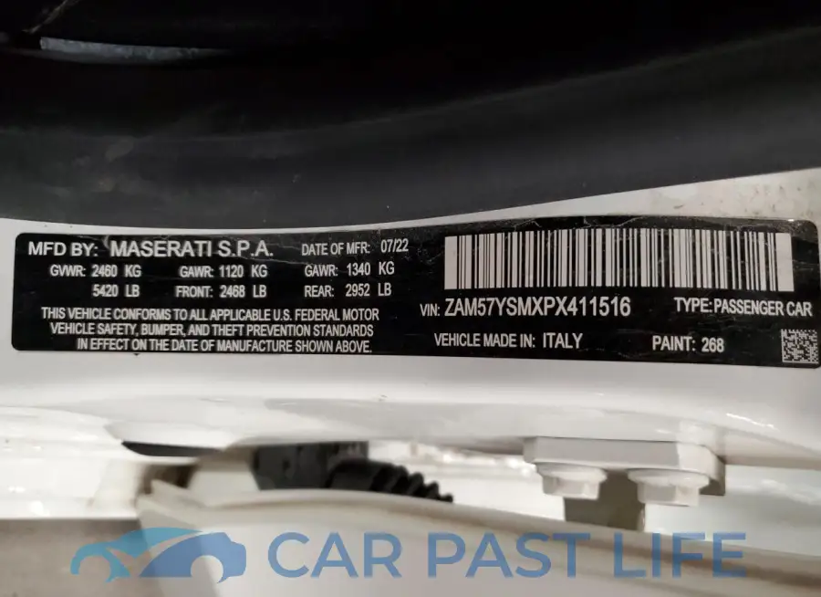 ZAM57YSMXPX411516# 13