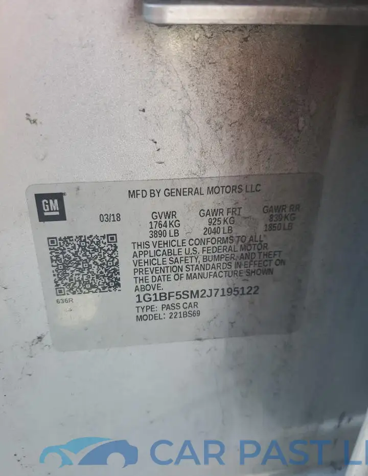 1G1BF5SM2J7195122# 12