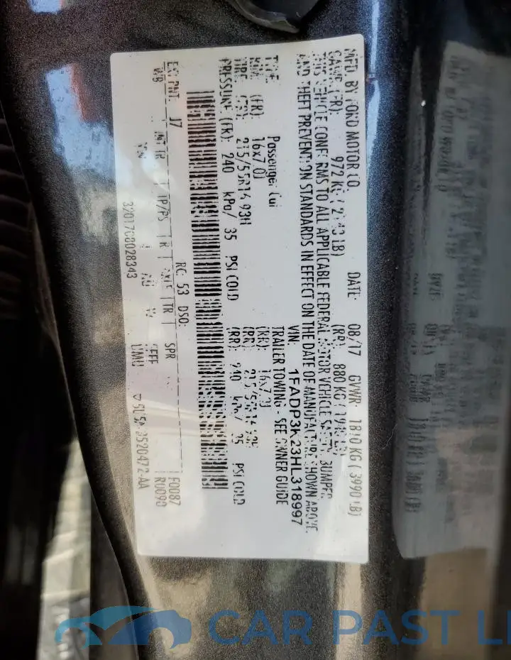 1FADP3K23HL318997# 12