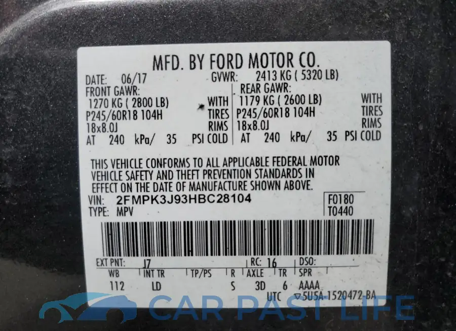 2FMPK3J93HBC28104# 14