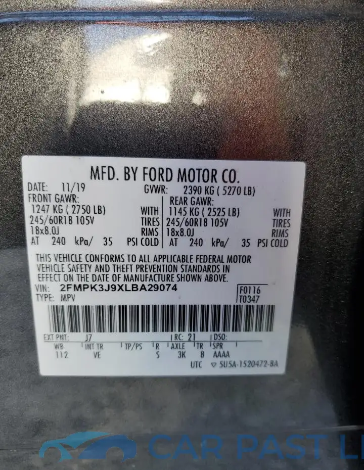 2FMPK3J9XLBA29074# 14