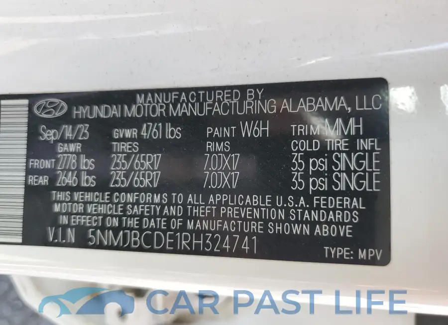 5NMJBCDE1RH324741# 14