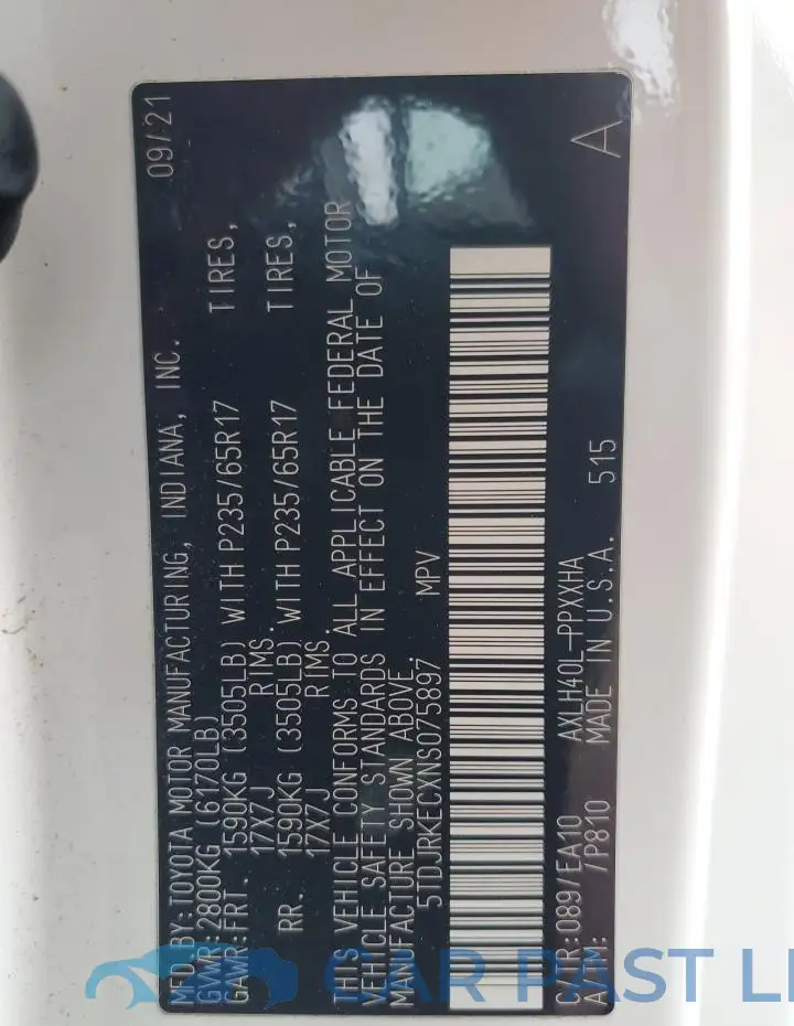 5TDJRKECXNS075897# 13