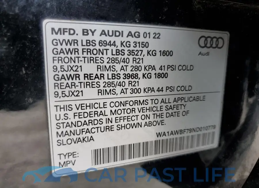 WA1AWBF79ND010779# 14
