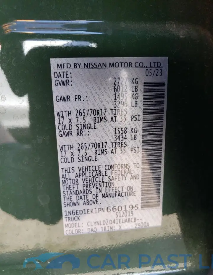 1N6ED1EK1PN660195# 12