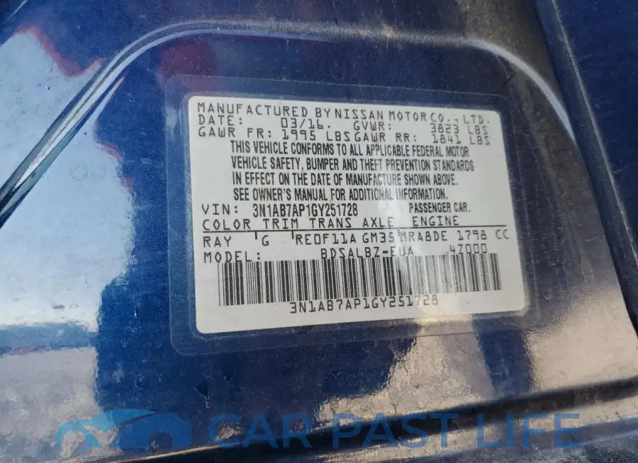 3N1AB7AP1GY251728# 12