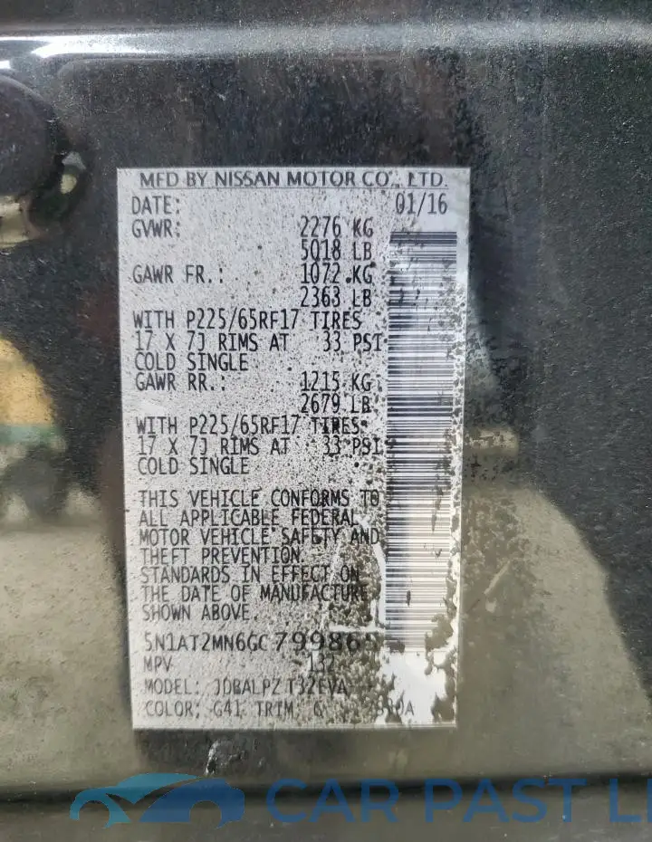 5N1AT2MN6GC799865# 13