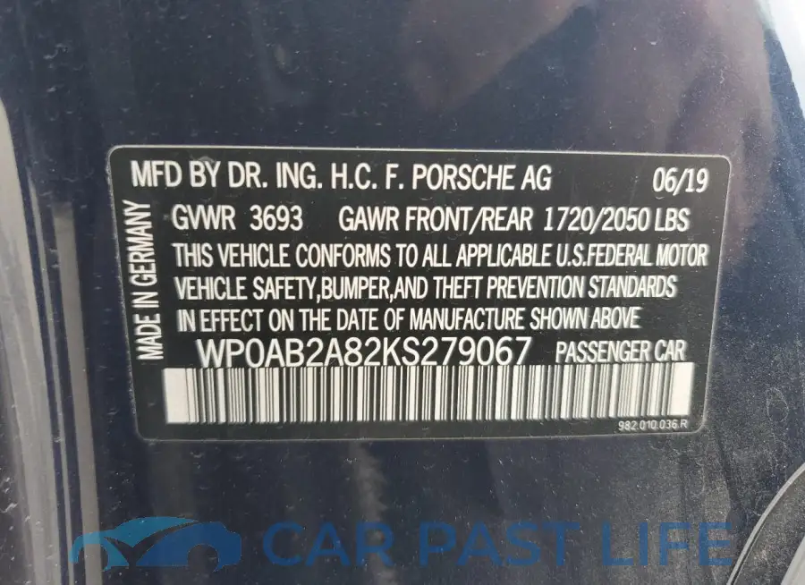WP0AB2A82KS279067# 13