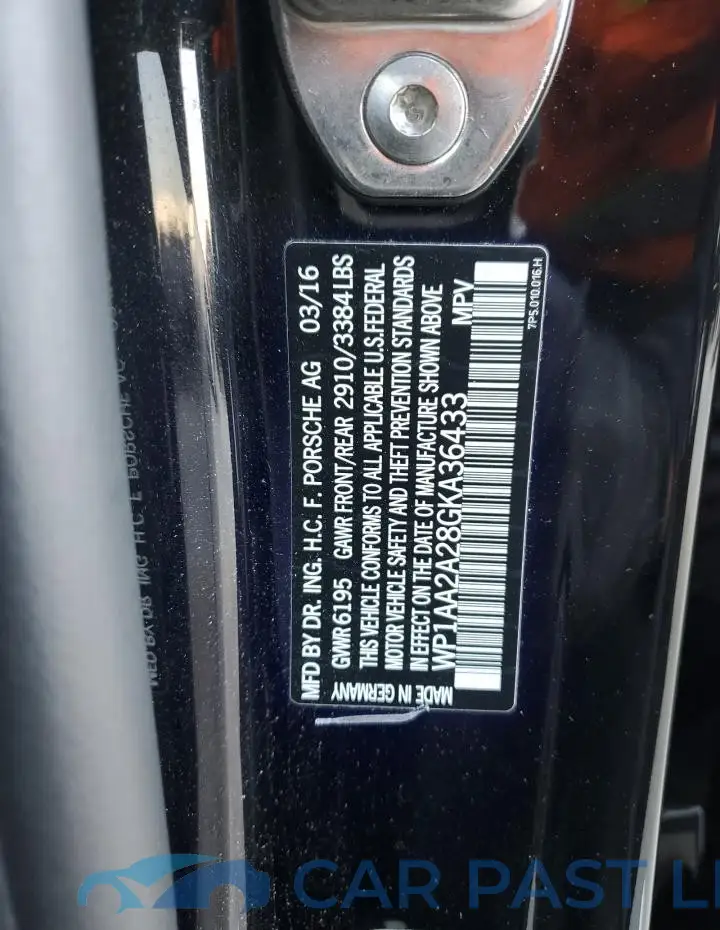 WP1AA2A28GKA36433# 14
