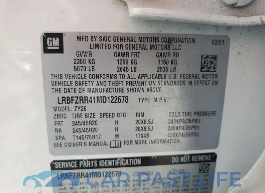 LRBFZRR41MD122678# 13