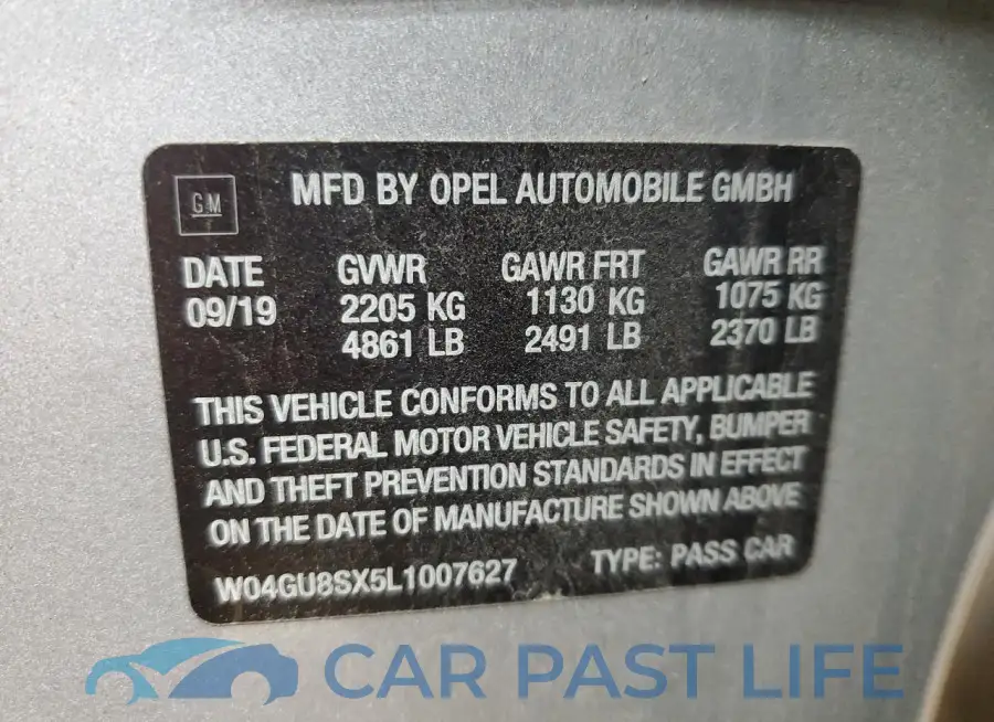 W04GU8SX5L1007627# 12